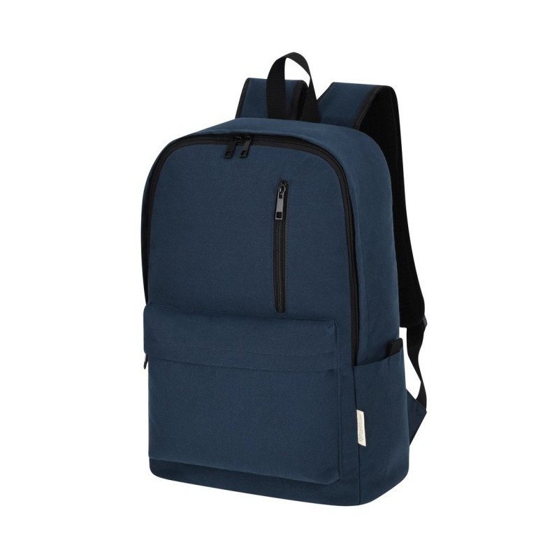 Laptop-Rucksack aus recycelter Baumwolle 15“ - Dunkelblau