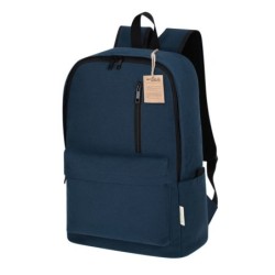 Laptop-Rucksack aus recycelter Baumwolle 15“ - Dunkelblau