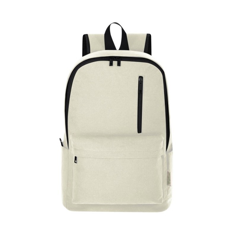 Laptop-Rucksack aus recycelter Baumwolle 15“ - Beige