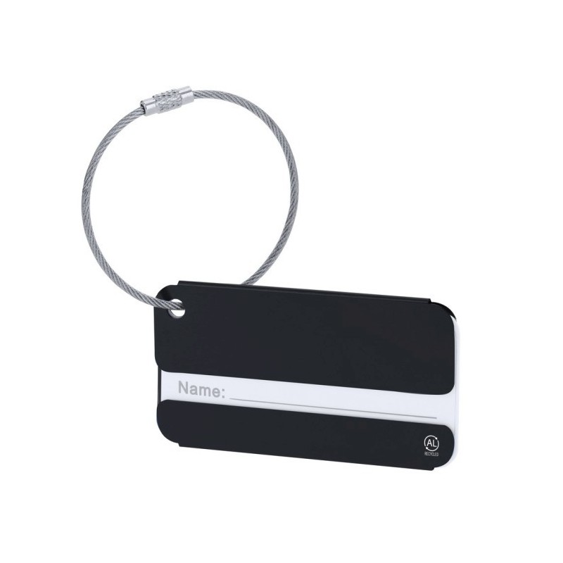 Kofferanhänger aus recyceltem Aluminium - Schwarz