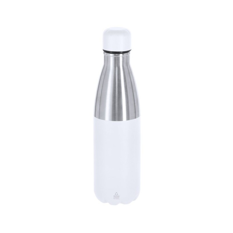 Thermoflasche aus recyceltem Edelstahl 550 ml - Weiß