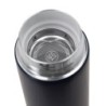 Thermosflasche aus recyceltem Edelstahl 450 ml, Teesieb - Schwarz