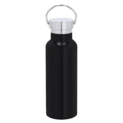 Thermoflasche aus recyceltem Edelstahl 500 ml - Schwarz