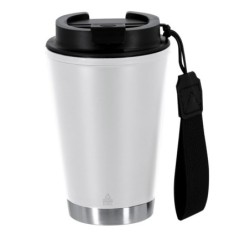 Thermobecher aus recyceltem Edelstahl 300 ml - Weiß