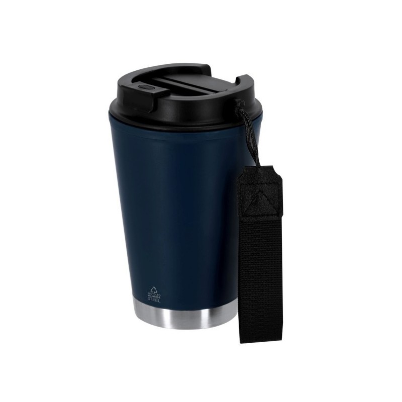 Thermobecher aus recyceltem Edelstahl 300 ml - Dunkelblau