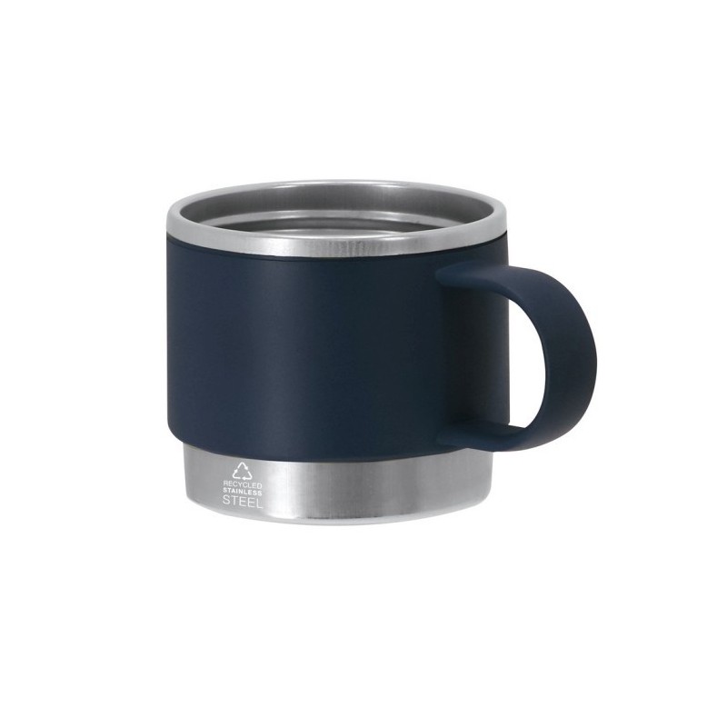 Becher aus recyceltem Edelstahl 140 ml - Dunkelblau