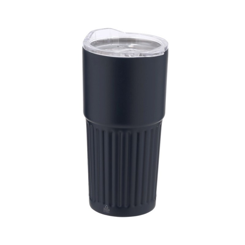 Thermobecher aus recyceltem Edelstahl 600 ml - Dunkelblau