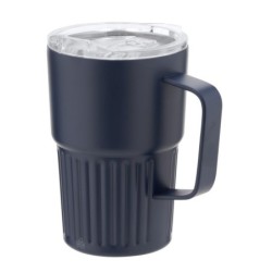 Thermobecher aus recyceltem Edelstahl 450 ml - Dunkelblau