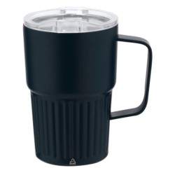 Thermobecher aus recyceltem Edelstahl 450 ml - Dunkelblau