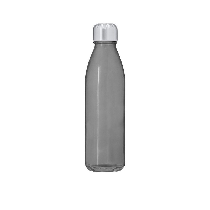 Sportflasche aus recyceltem Glas 650 ml - Schwarz