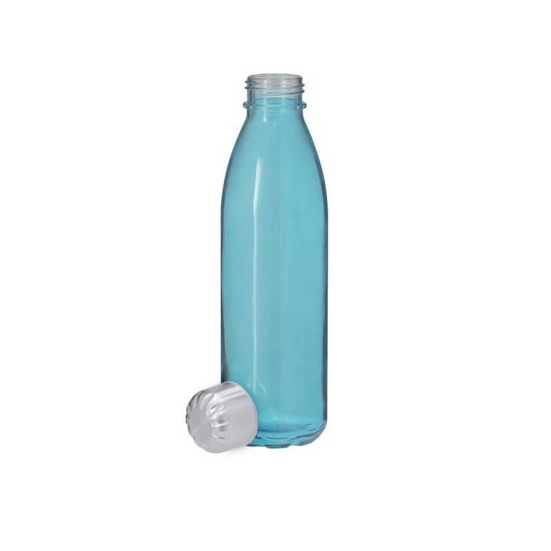 Sportflasche aus recyceltem Glas 650 ml - Blau