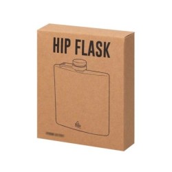 Flachmann aus recyceltem Edelstahl 175 ml - Weiß