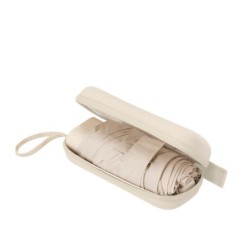 Zusammenklappbarer automatischer Regenschirm - Beige