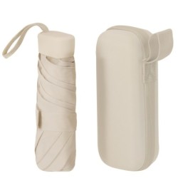 Zusammenklappbarer automatischer Regenschirm - Beige