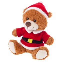 Teddybär mit Weihnachtsmann-Kleidung - Santi - Braun