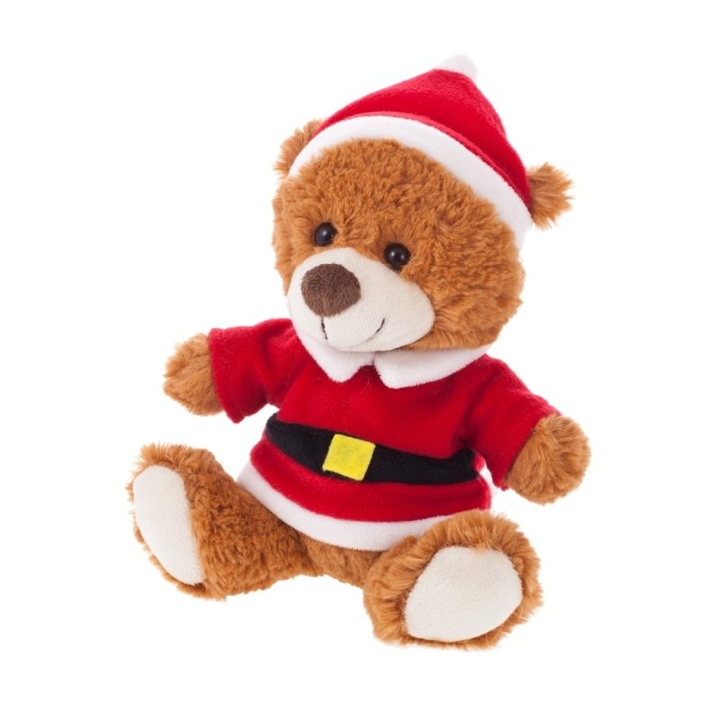 Teddybär mit Weihnachtsmann-Kleidung - Santi - Braun