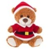 Teddybär mit Weihnachtsmann-Kleidung - Santi - Braun