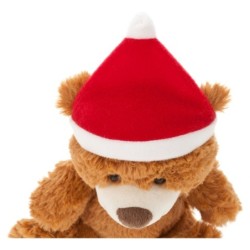 Teddybär mit Weihnachtsmann-Kleidung - Santi - Braun