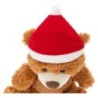 Teddybär mit Weihnachtsmann-Kleidung - Santi - Braun