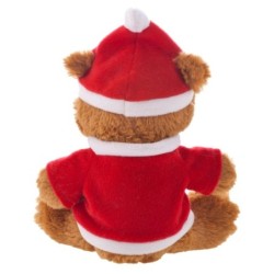 Teddybär mit Weihnachtsmann-Kleidung - Santi - Braun