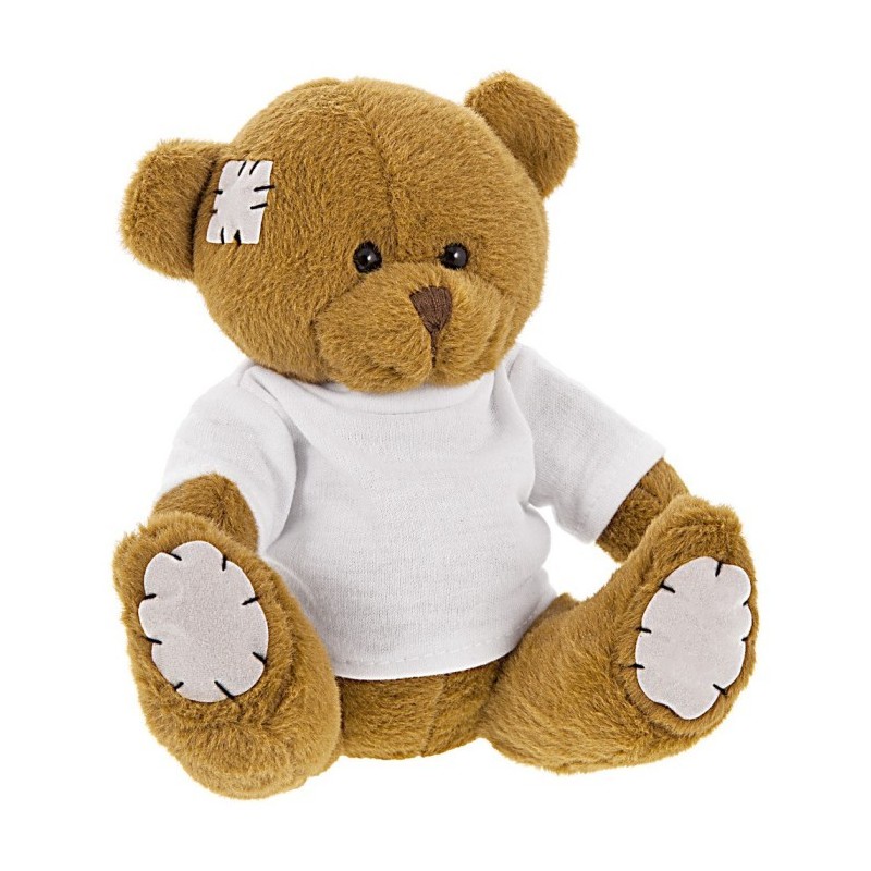 Teddybär mit T-Shirt - Nicky Patch - Braun
