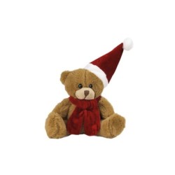 Weihnachts-Teddybär mit Mütze und Schal - Nathan Brown - Braun