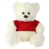 Teddybär mit T-Shirt - Josh White - Weiß