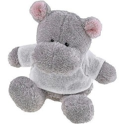 Nilpferd mit T-Shirt - Walter - Grau