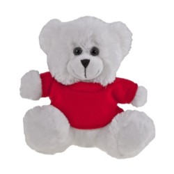 Teddybär mit T-Shirt - Garrett - Weiß