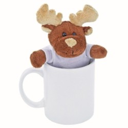 Rentier mit T-Shirt - Comet White - Braun