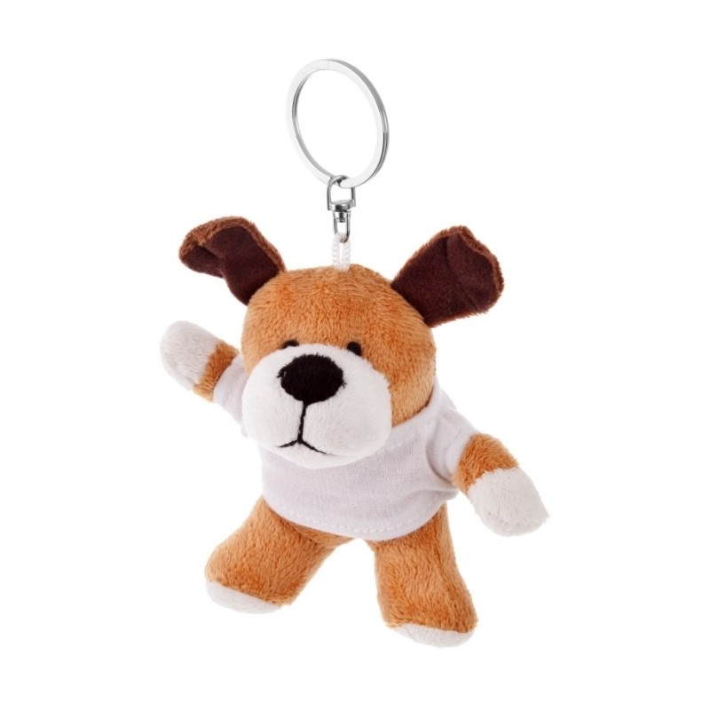 Hund mit T-Shirt, Schlüsselanhänger - Grover - Hellbraun