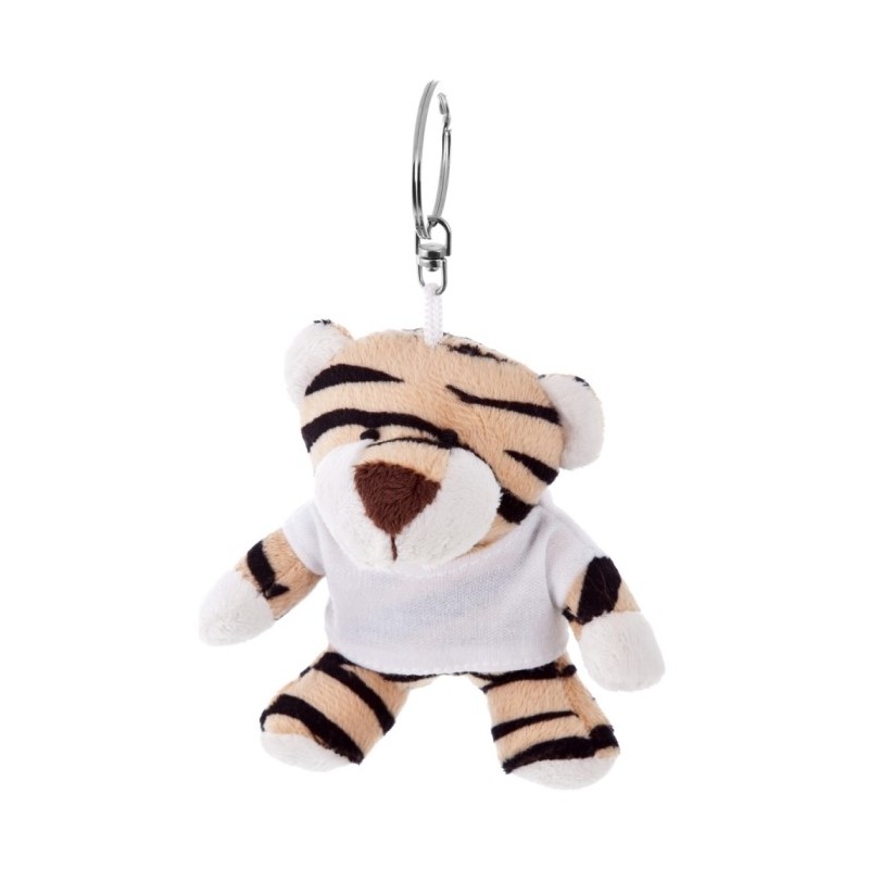 Tiger mit T-Shirt, Schlüsselanhänger - Orson - Hellbraun