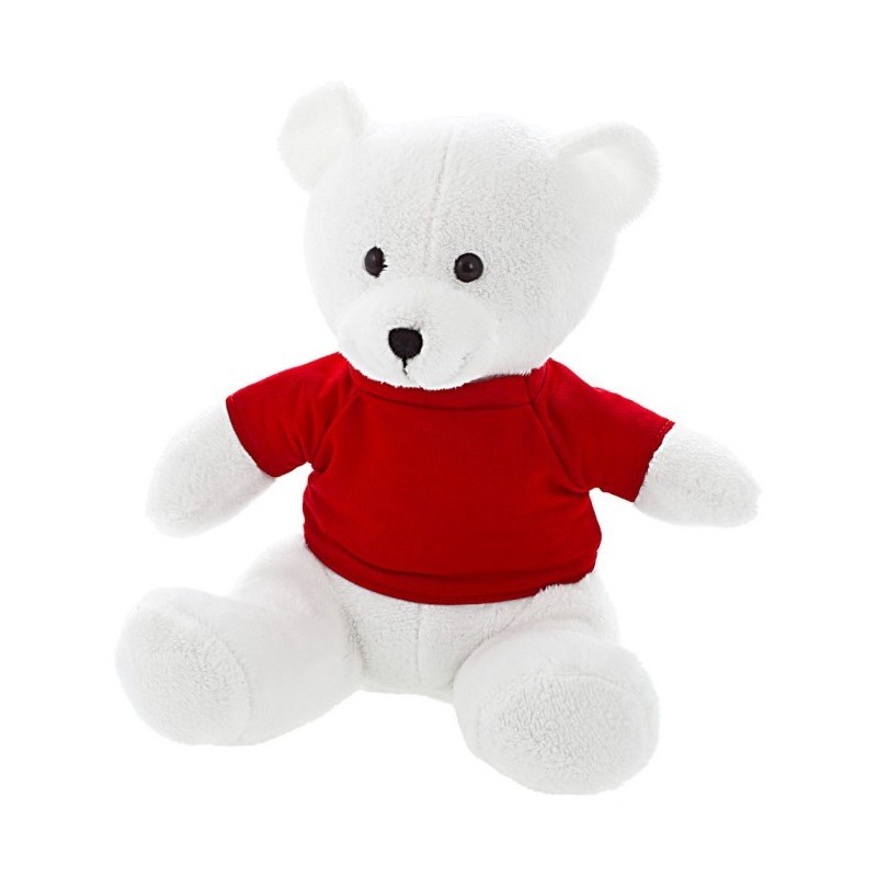 Teddybär mit T-Shirt - Forrest White - Weiß