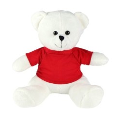 Teddybär mit T-Shirt - Forrest White - Weiß