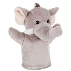 Handpuppe Elefant - Tank - Grau