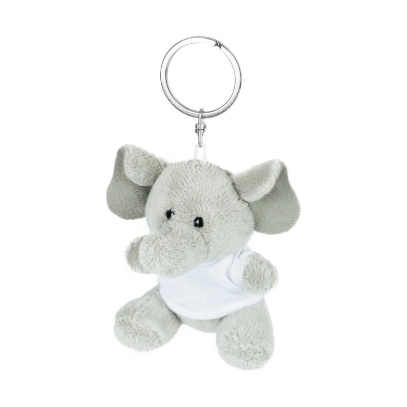 Plüschtier Elefant, Schlüsselanhänger - Hugo - Grau