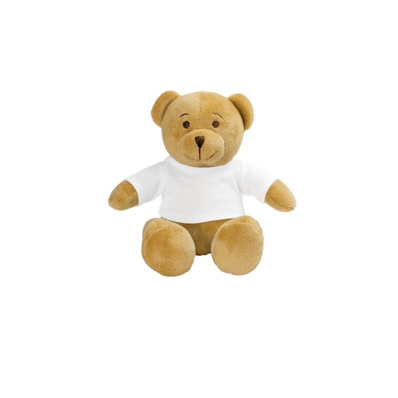Teddybär mit T-Shirt - Siddy Honey - Hellbraun