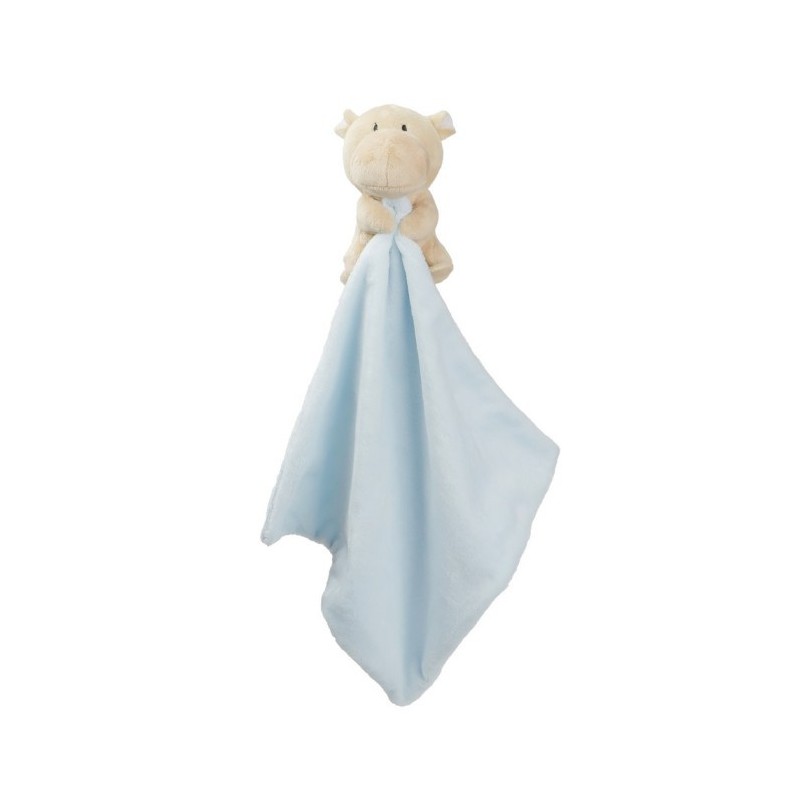 Minidecke aus Plüsch, Nilpferd - Ronnie - Beige