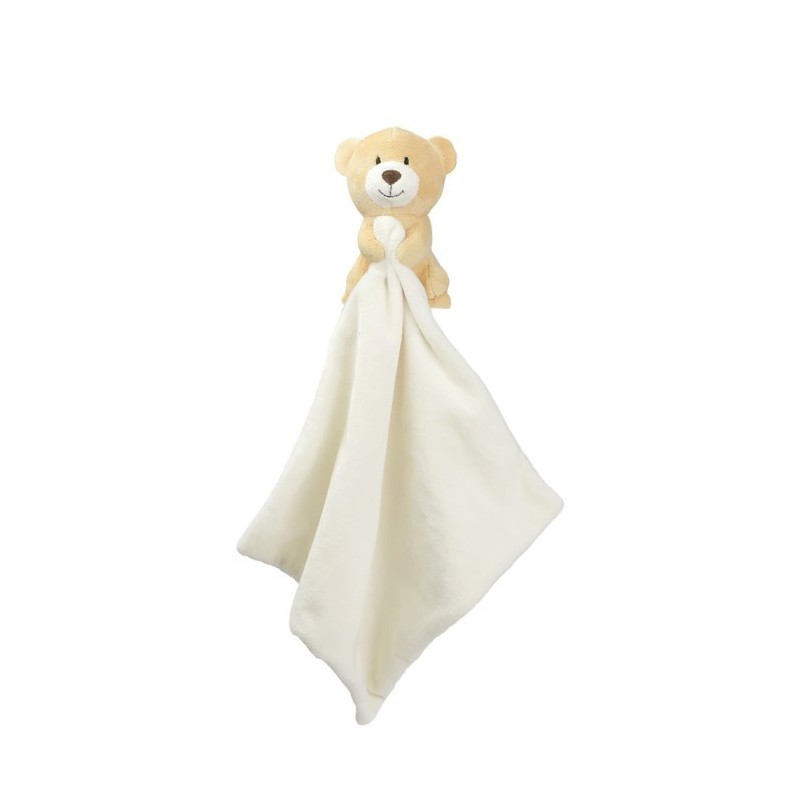 Minidecke aus Plüsch, Teddybär - Softy - Hellbraun