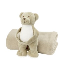 Teddybär mit einer Decke - Phil - Beige