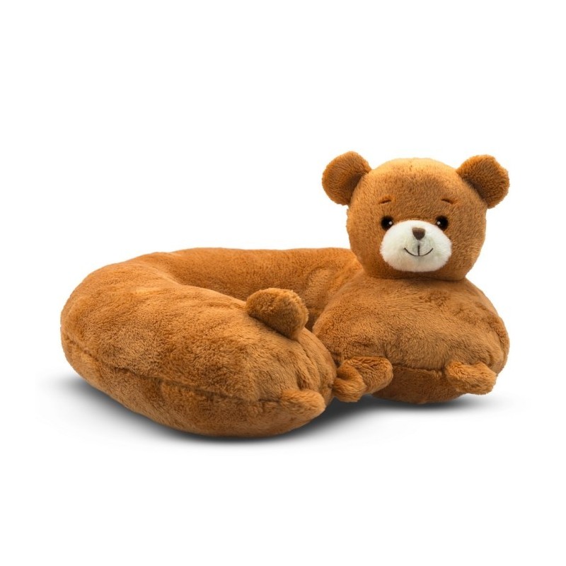 Teddybär aus Plüsch, Reisekissen | Triperd - Hellbraun