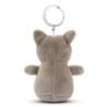 Wolf aus Plüsch, Schlüsselanhänger | Wolfie - Grau
