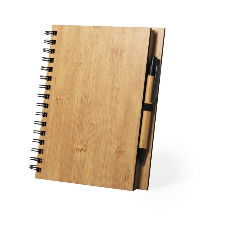 Bambus-Notizbuch A5 mit Kugelschreiber - Braun