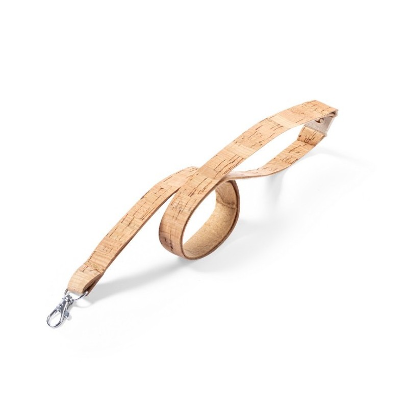 Lanyard aus Kork mit sicherer Befestigung - Braun