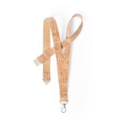 Lanyard aus Kork mit sicherer Befestigung - Braun