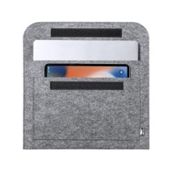 RPET-Konferenzmappe aus Filz, 15'' Tabletttasche - Graphit