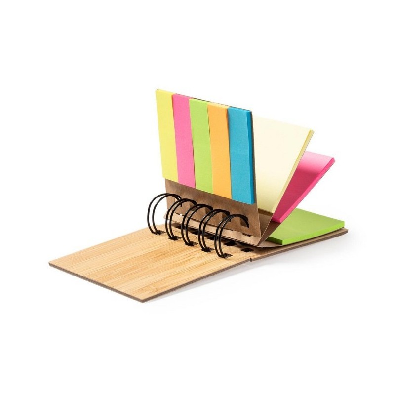 Notizen-Set aus Bambus, Haftnotizen - Hellbraun