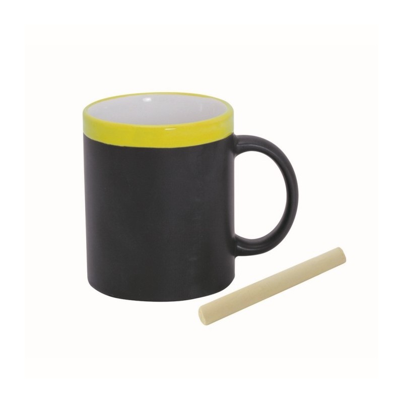 Keramikbecher 350 ml zum Malen, Kreide - Gelb