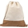 Beutel aus Baumwolle mit Kordel, Korkdetails - Beige