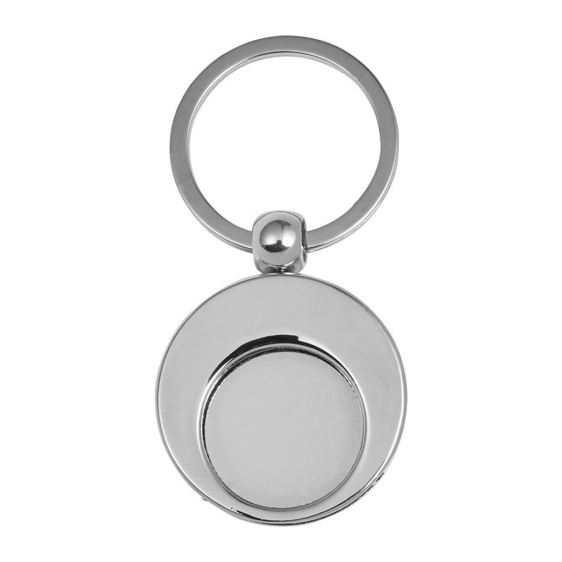 Schlüsselanhänger, Einkaufswagenchip - Silber